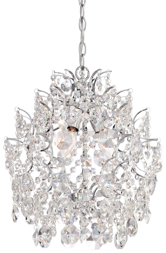 Isabella's Crown Three Light Mini Chandelier in Chrome