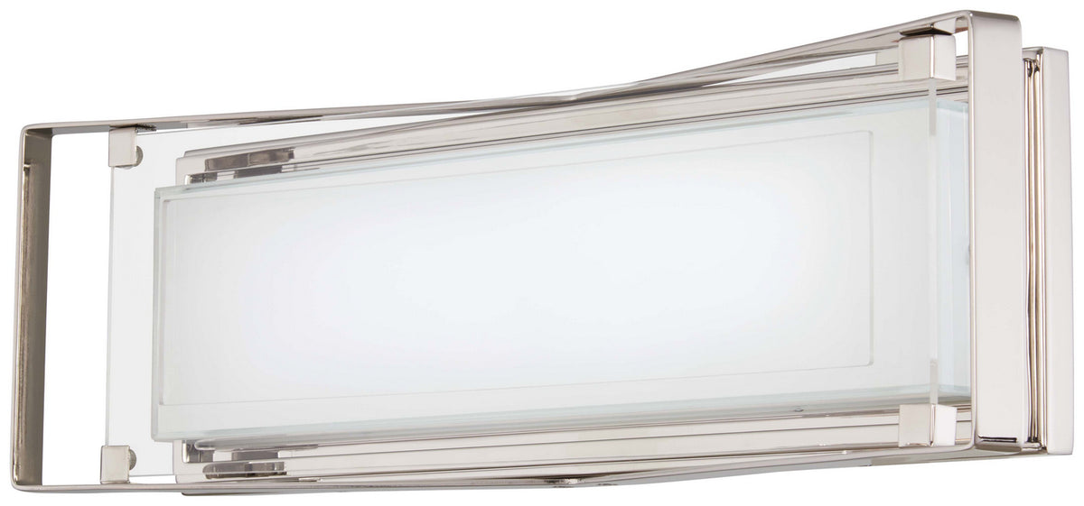 Crystal Clear LED Bath in Polished Nickel