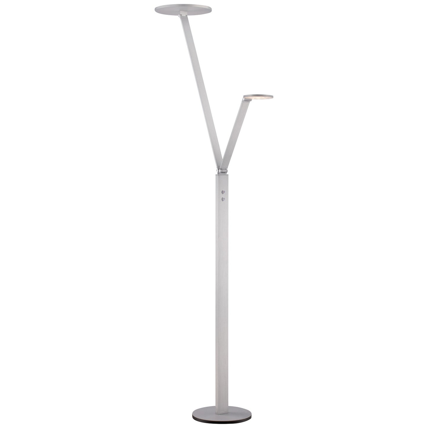 Task Floor Lamp LED Floor Lamp in Chiseled Nickel