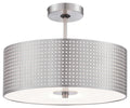 Grid Three Light Semi Flush Mount in Brushed Nickel