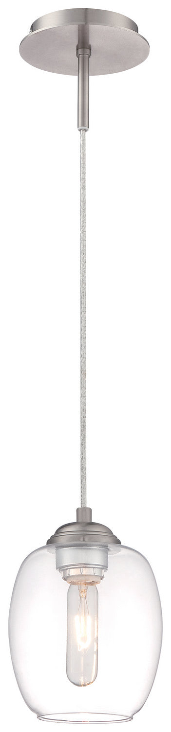 Bubble One Light Mini Pendant in Brushed Nickel
