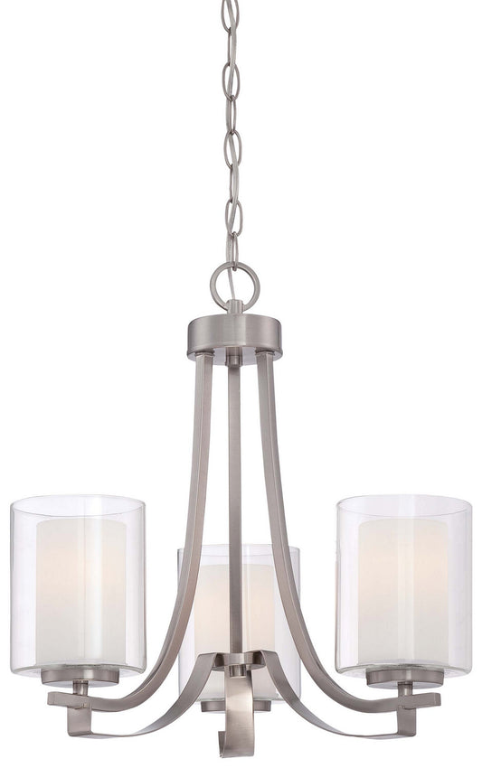 Parsons Studio Three Light Chandelier in Brushed Nickel