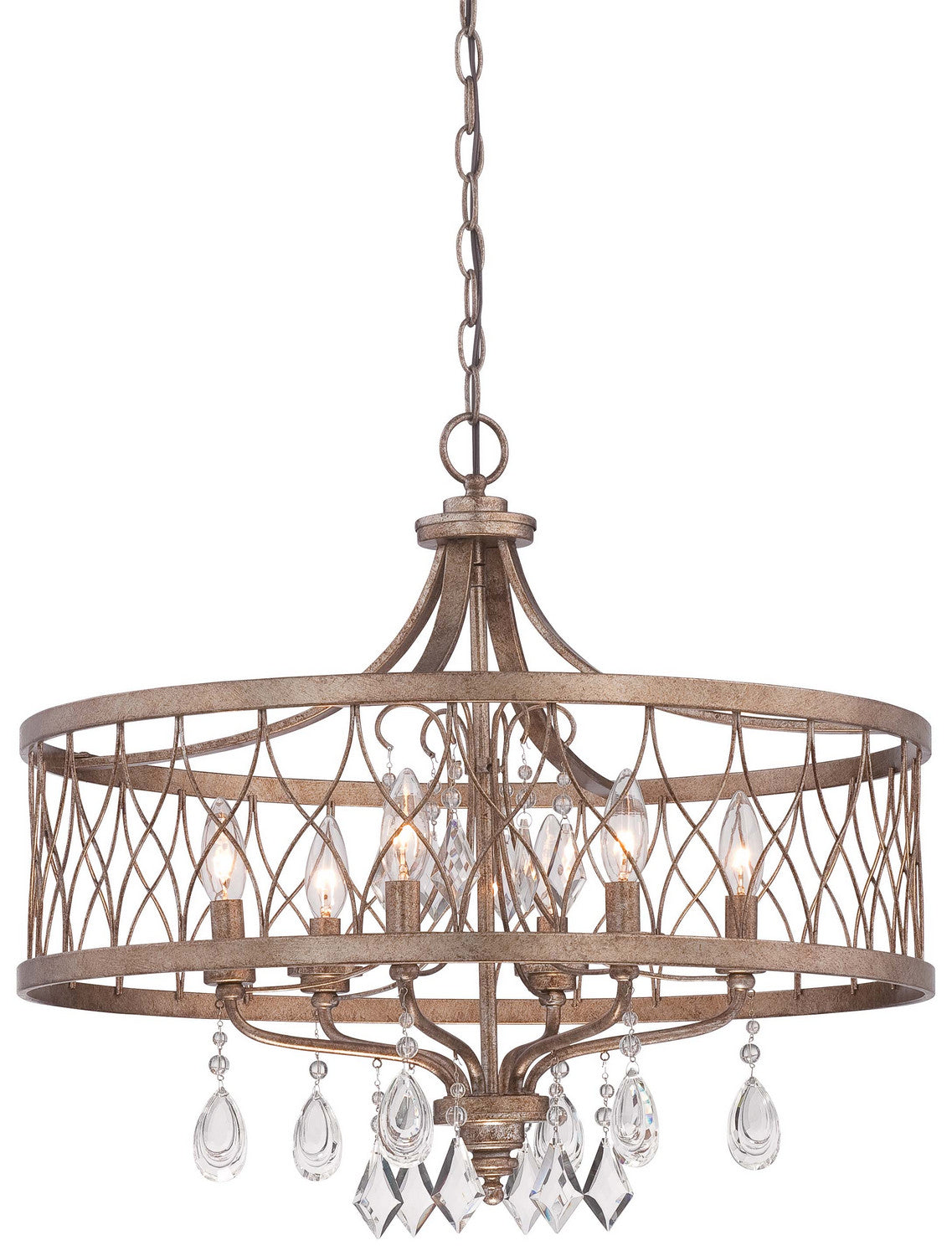 West Liberty Six Light Chandelier in Olympus Gold