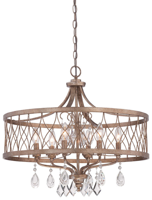 West Liberty Six Light Chandelier in Olympus Gold