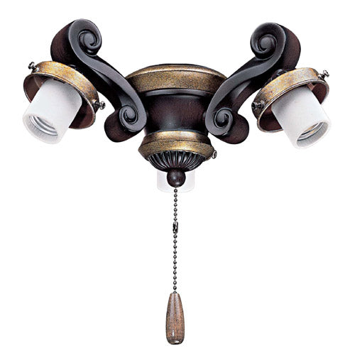 Light Kits Three Light Fan Light Kit in Golden Walnut