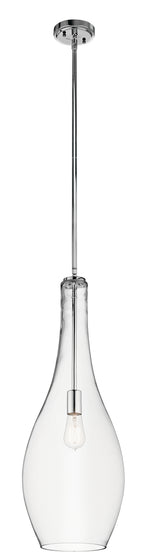 Everly One Light Pendant in Chrome