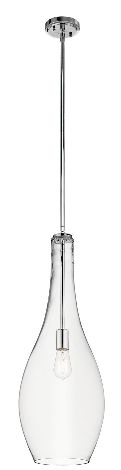 Everly One Light Pendant in Chrome