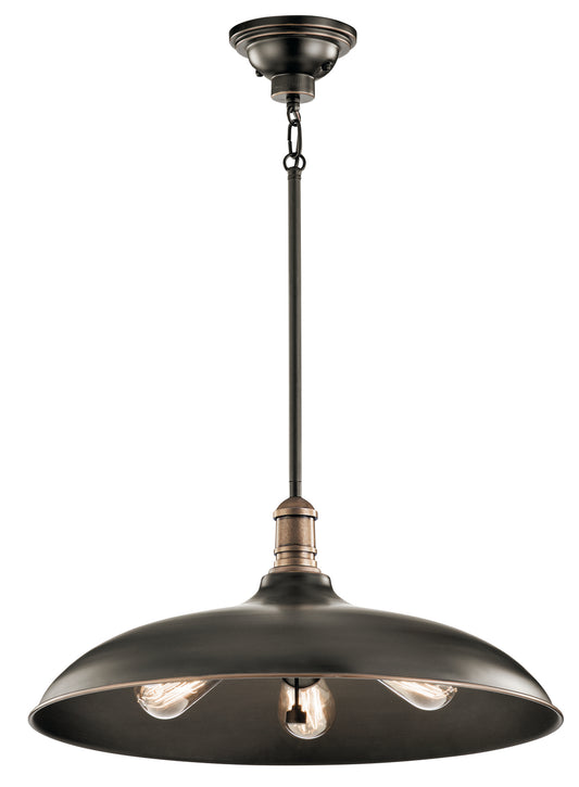 Cobson Three Light Pendant in Olde Bronze