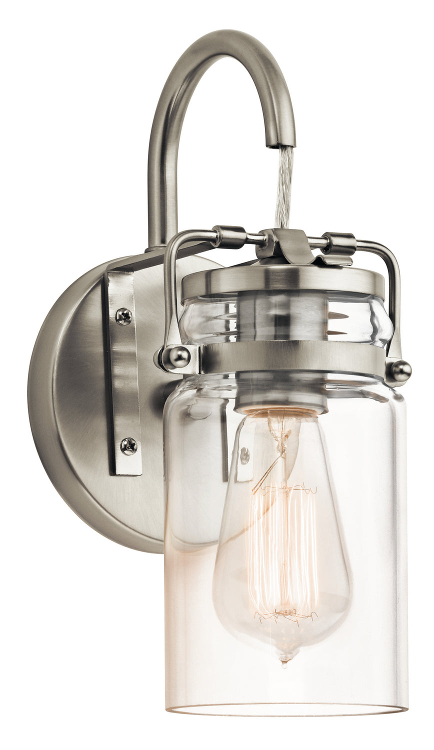 Brinley One Light Wall Sconce in Brushed Nickel