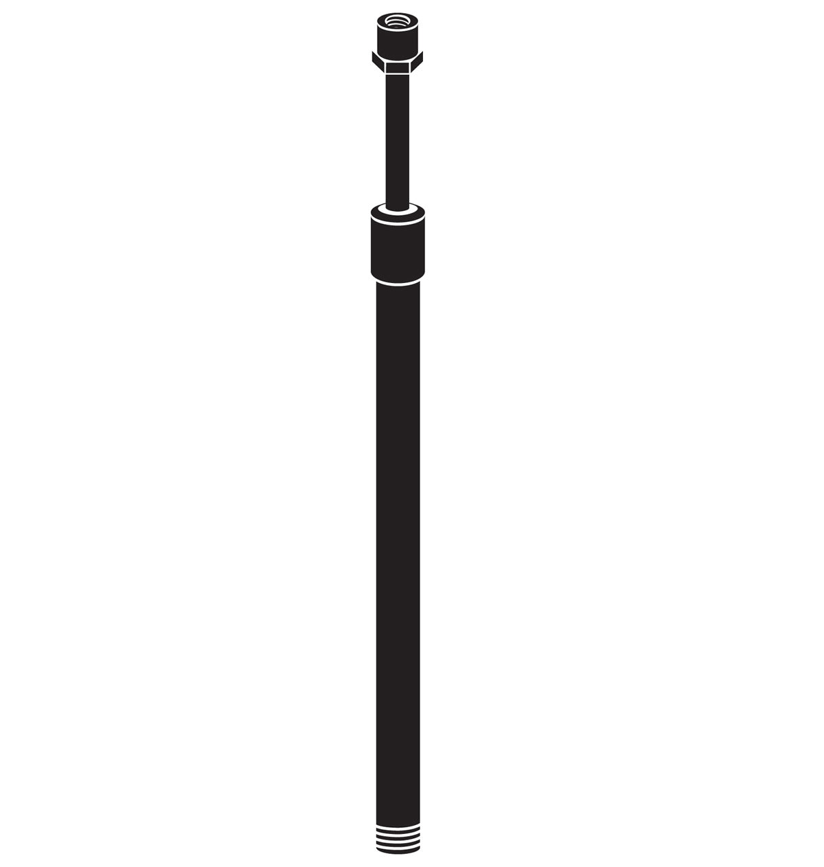 Accessory Adjustable Stem in Textured Black