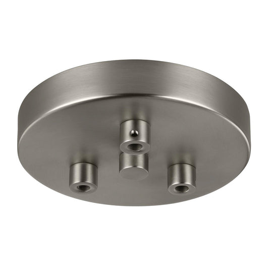 Generation Lighting - MPC03SN - Three Light Multi-Port Canopy with Swag Hooks - Multi-Port Canopies - Satin Nickel