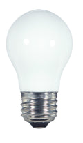 (4-Pack) Satco S9151 1.4W LED A15 A-Shape Bulb, E26 Base, 2700K, 45 Lumens, Coated White