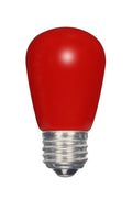 (4-Pack) Satco S9170 1.4W LED S14 Sign Bulb, E26 Base, Ceramic Red