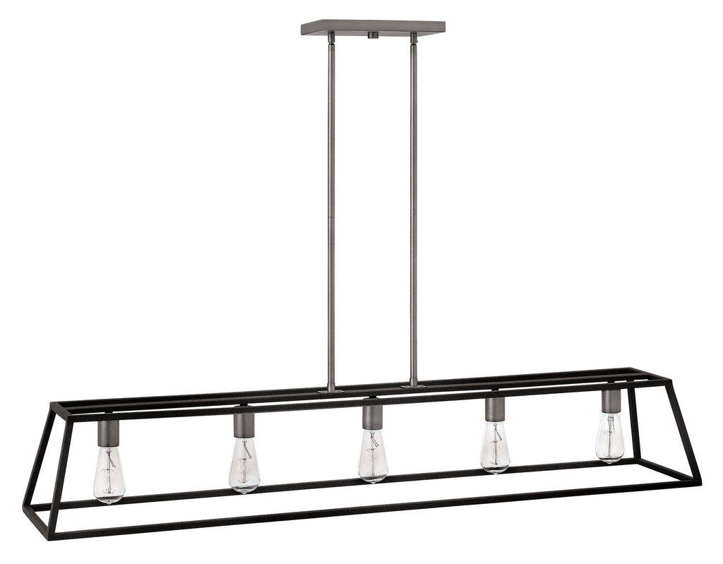Fulton LED Chandelier in Aged Zinc