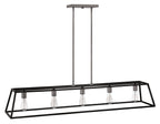 Fulton LED Chandelier in Aged Zinc
