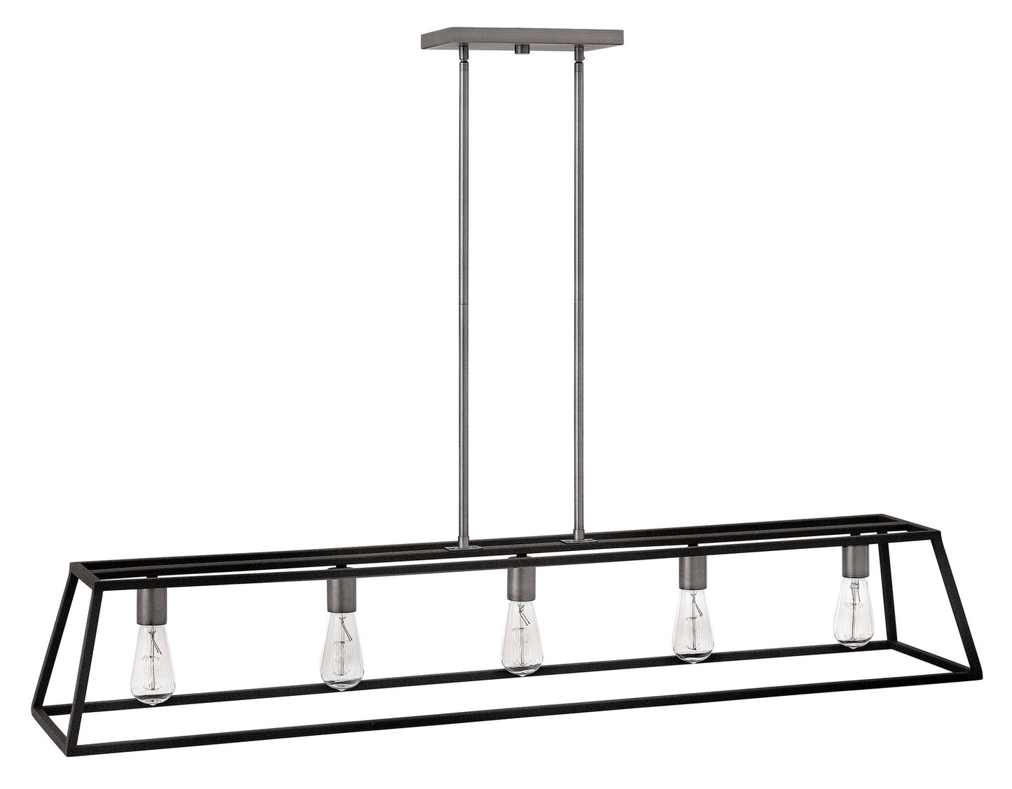 Fulton LED Chandelier in Aged Zinc