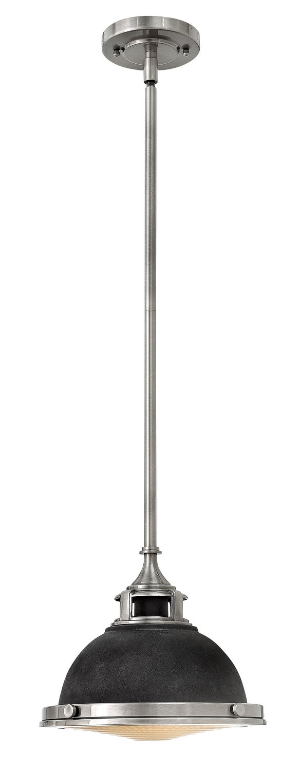 Amelia LED Pendant in Aged Zinc