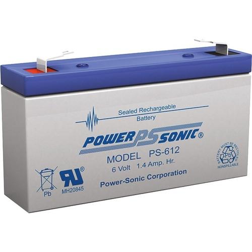POWER-SONIC 6V 1.4Ah SEALED LEAD ACID BATTERY PS-612