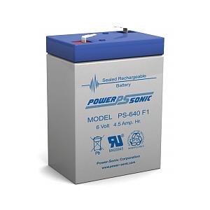 POWER-SONIC 6V 4.5Ah SEALED LEAD ACID BATTERY PS-640