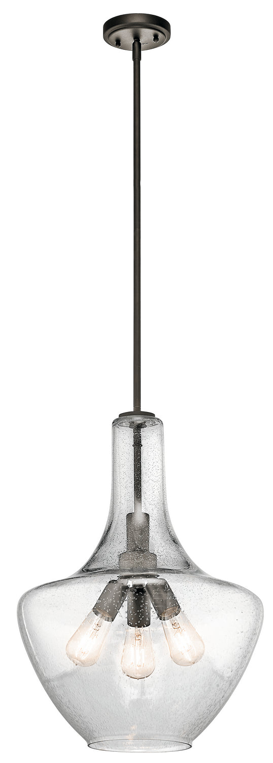 Everly Three Light Pendant in Olde Bronze