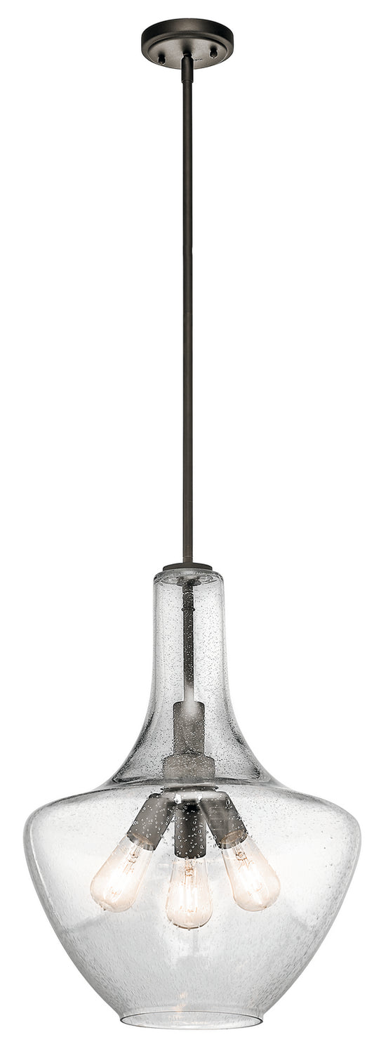 Everly Three Light Pendant in Olde Bronze