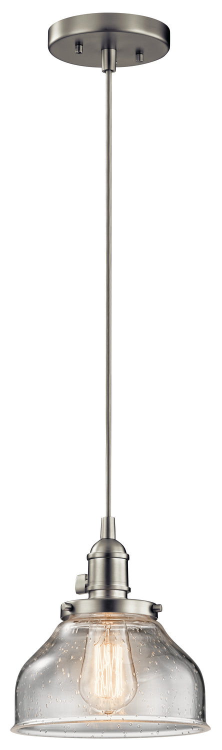 Avery One Light Mini Pendant in Brushed Nickel