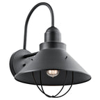 Seaside One Light Outdoor Wall Mount in Black