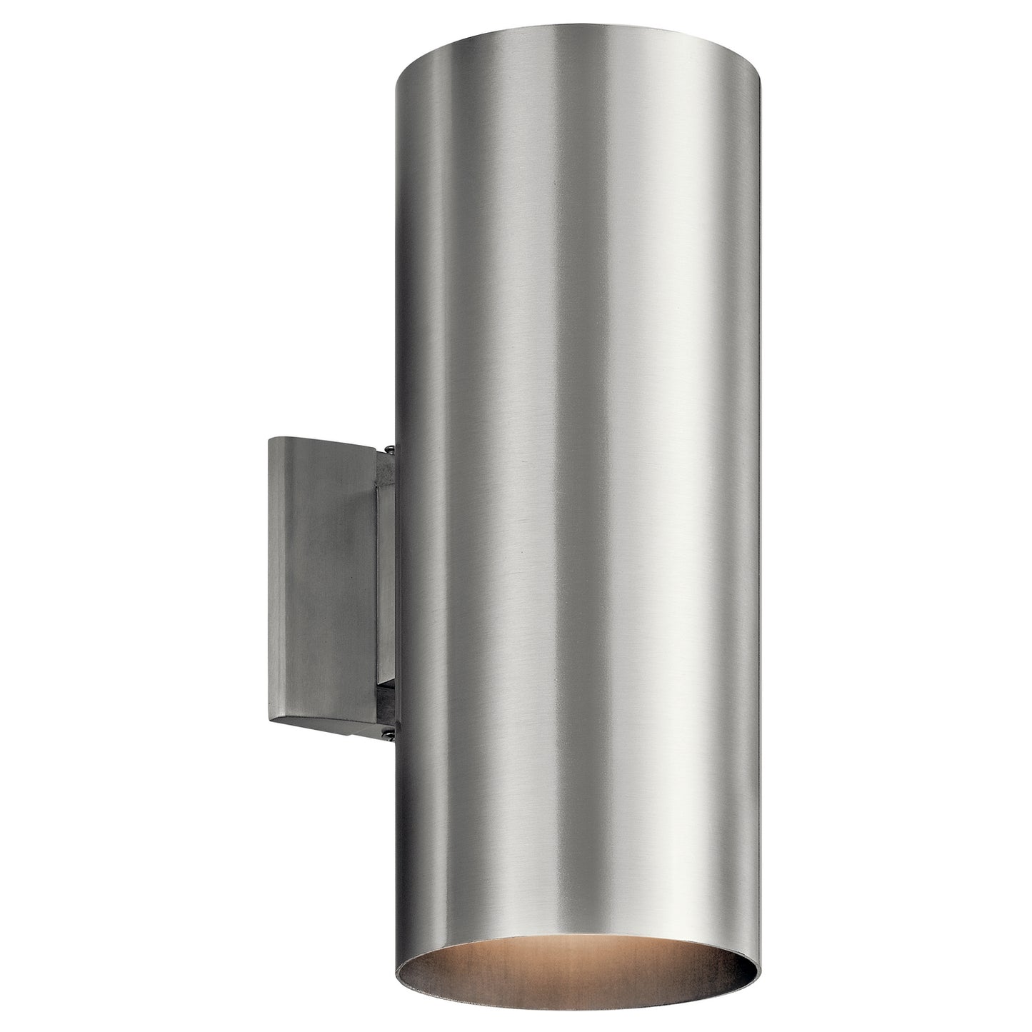 Two Light Outdoor Wall Mount in Brushed Aluminum