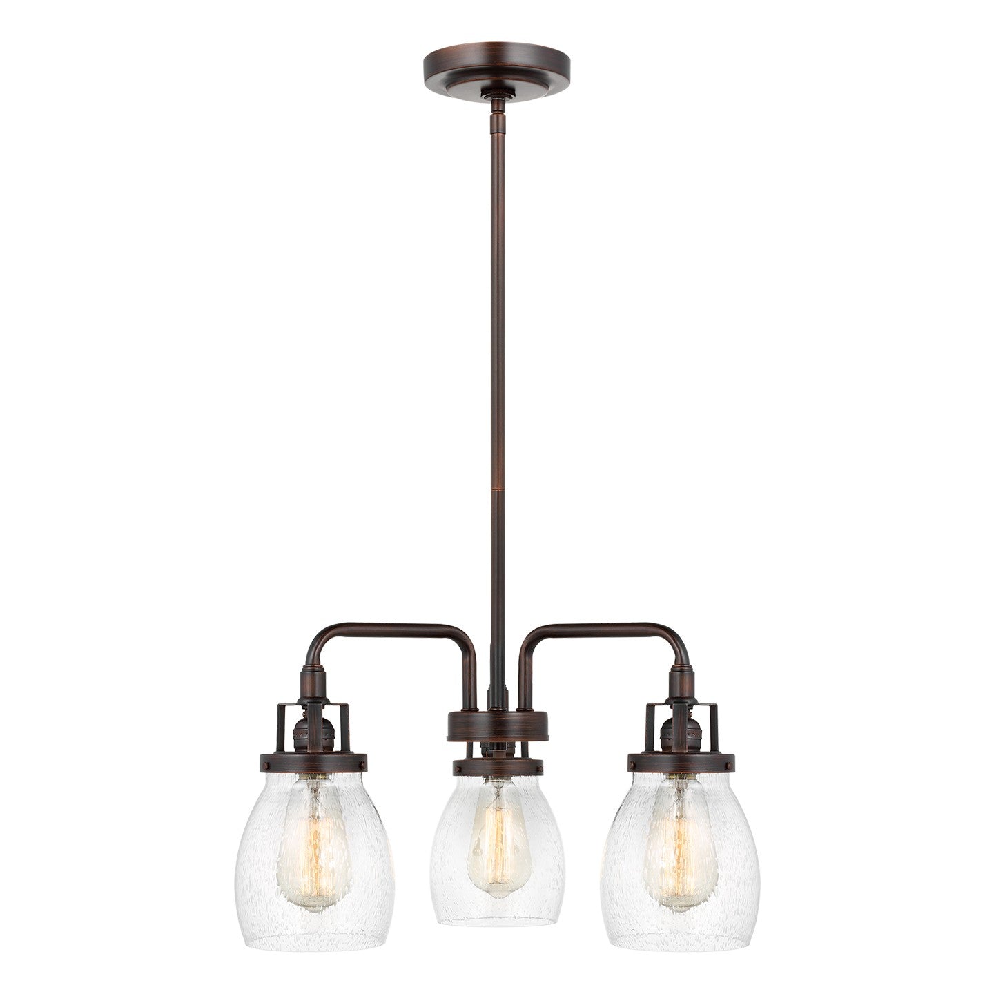 Belton Three Light Chandelier in Bronze