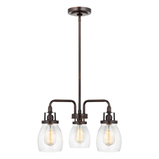 Belton Three Light Chandelier in Bronze