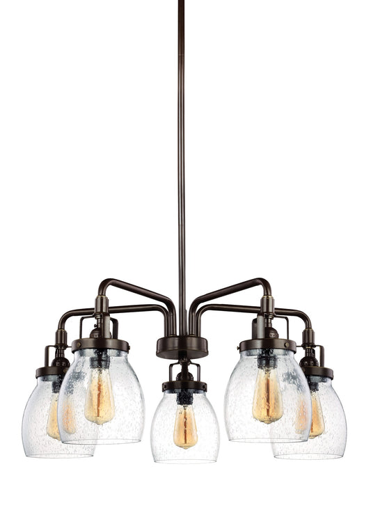 Belton Five Light Chandelier in Bronze