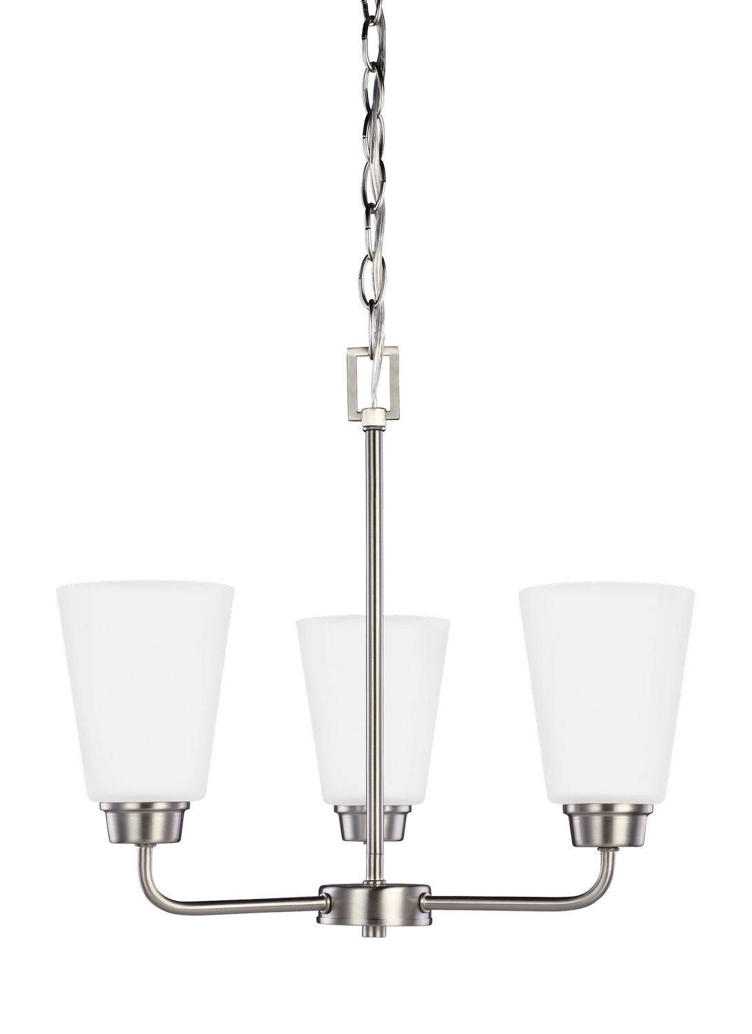 Kerrville Three Light Chandelier in Brushed Nickel