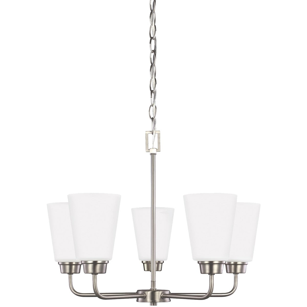 Kerrville Five Light Chandelier in Brushed Nickel