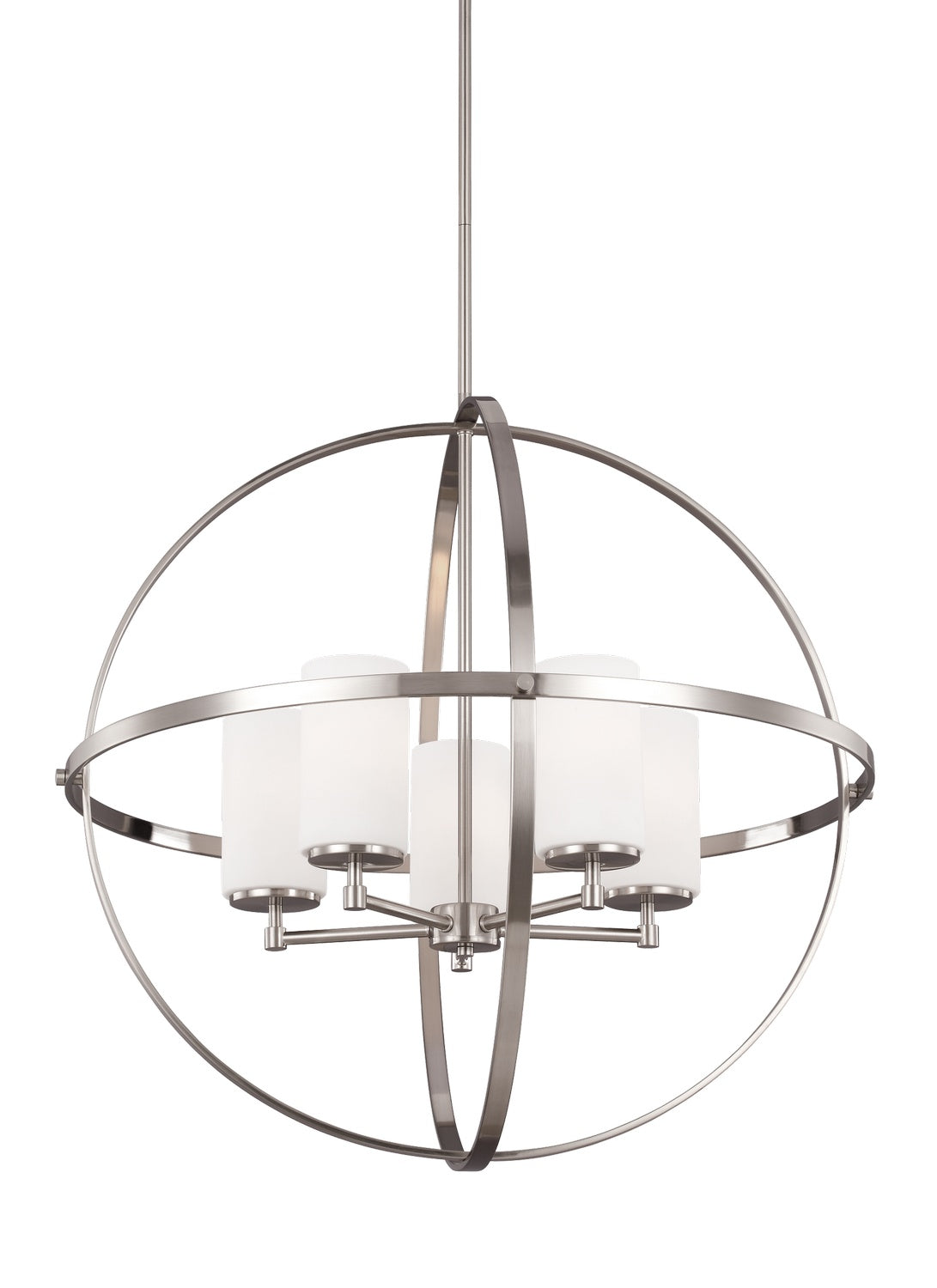 Alturas Five Light Chandelier in Brushed Nickel