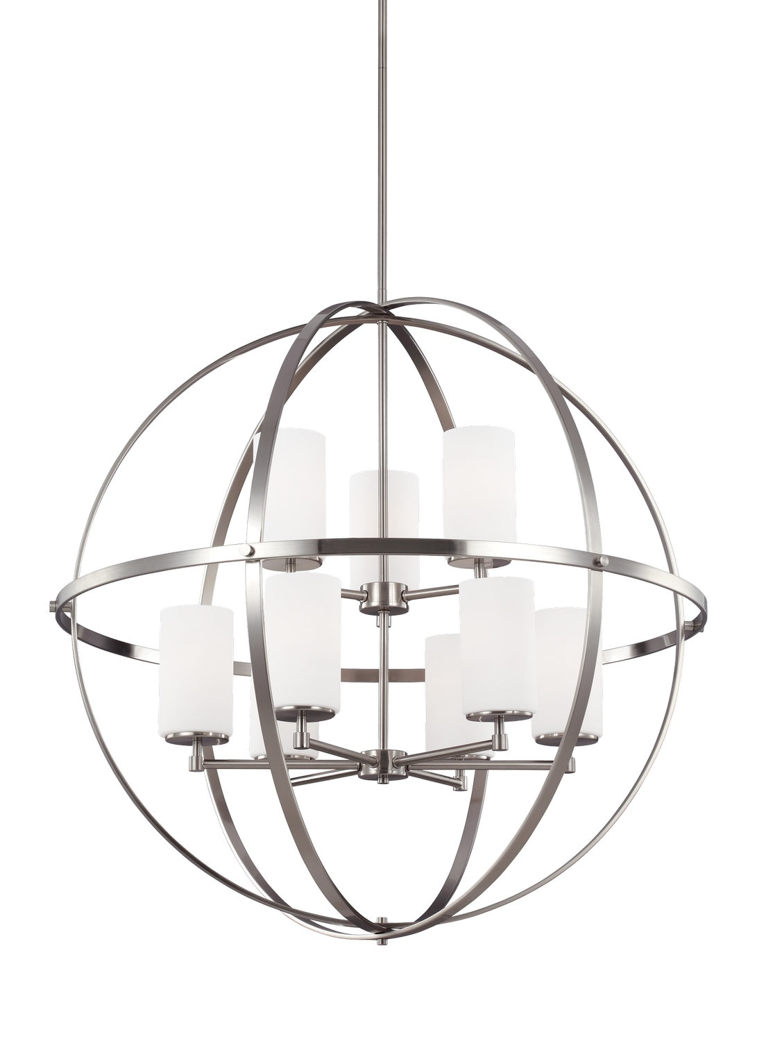 Alturas Nine Light Chandelier in Brushed Nickel
