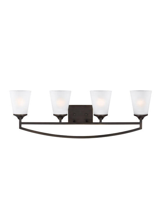 Generation Lighting - 4424504-710 - Four Light Wall / Bath - Hanford - Bronze