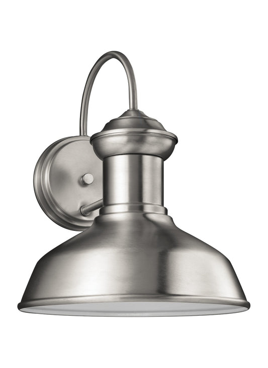 Fredricksburg One Light Outdoor Wall Lantern in Satin Aluminum