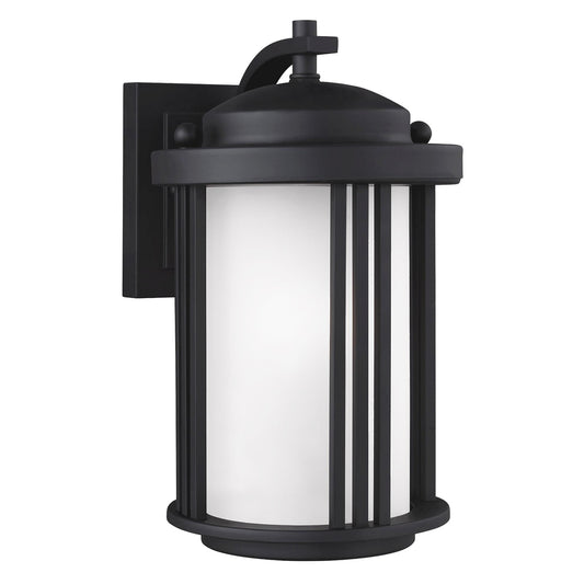 Crowell One Light Outdoor Wall Lantern in Black