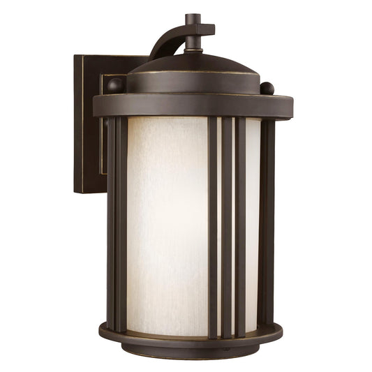 Crowell One Light Outdoor Wall Lantern in Antique Bronze