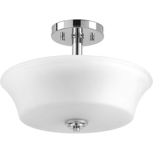 Cascadia Two Light Semi-Flush Convertible in Polished Chrome