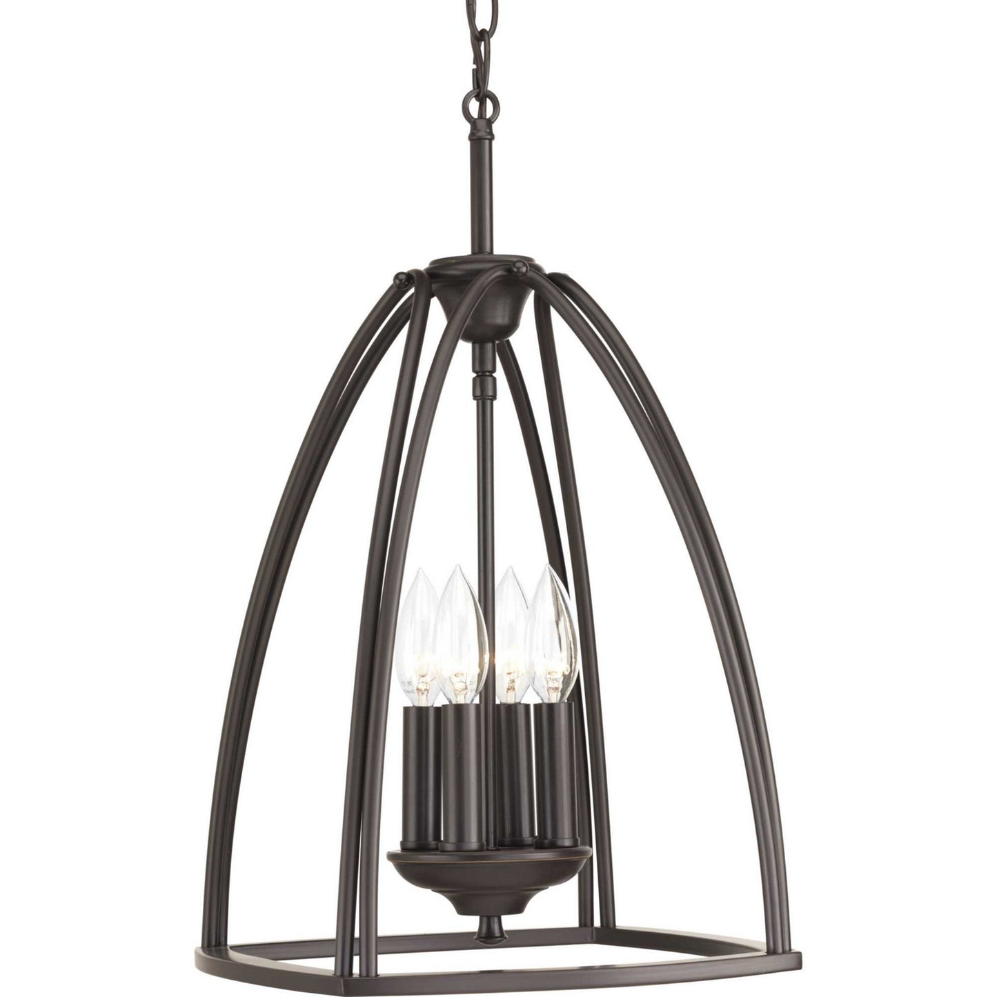 Tally Four Light Foyer Pendant in Antique Bronze