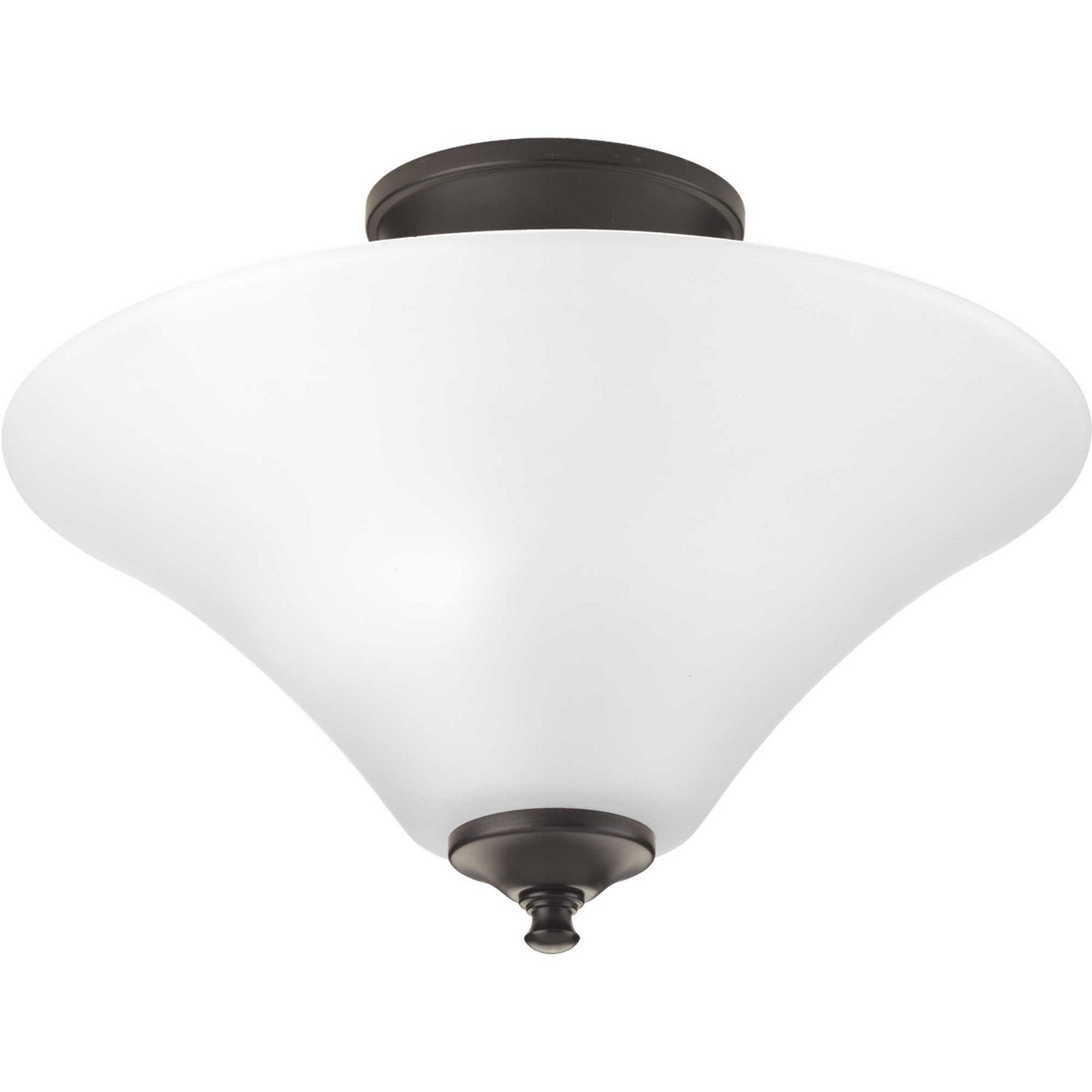 Joy-Bravo Two Light Semi-Flush Mount in Antique Bronze