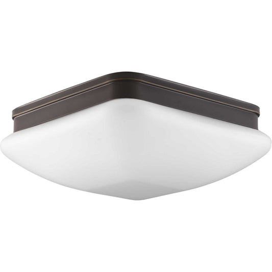 Appeal - Opal Three Light Flush Mount in Antique Bronze