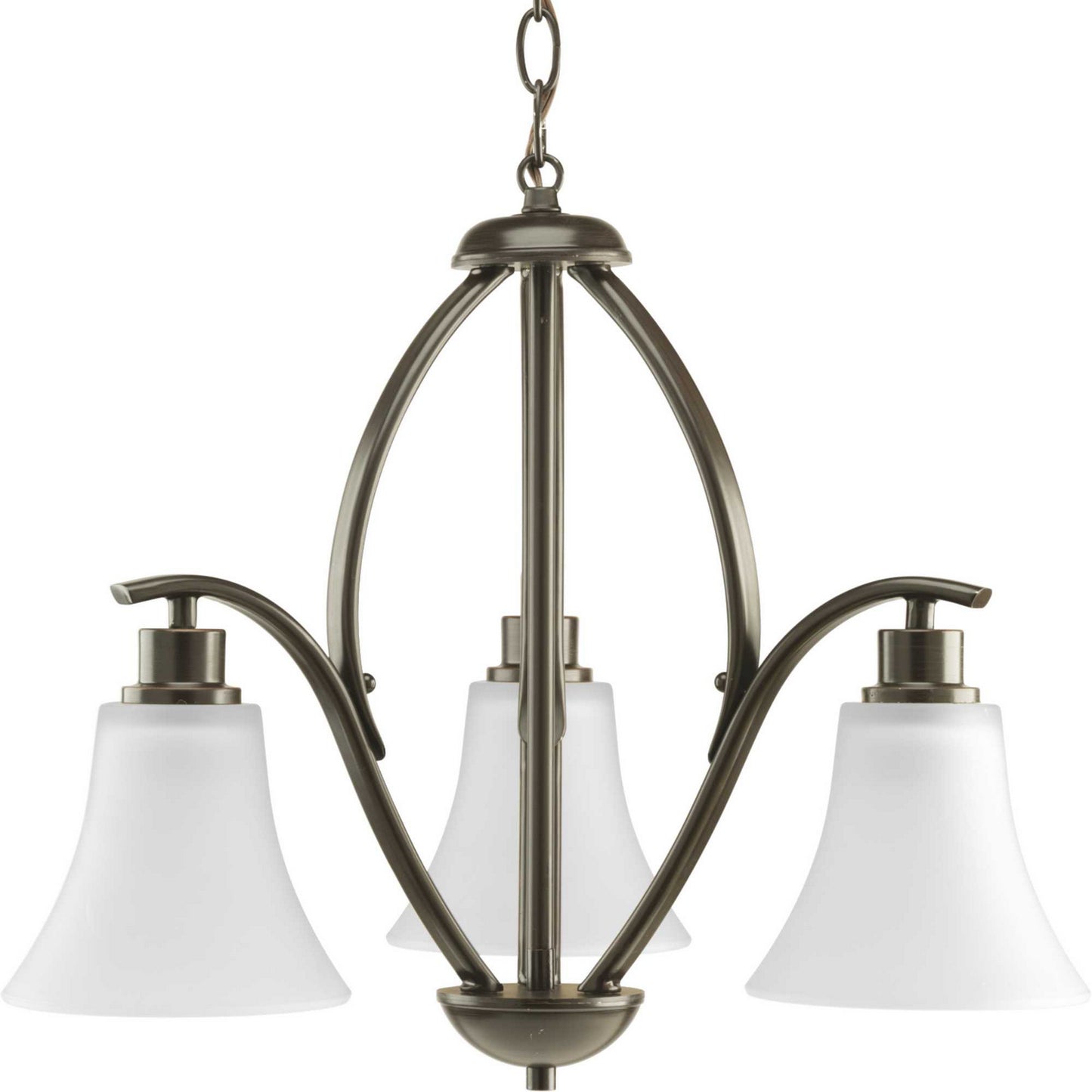 Joy Three Light Chandelier in Antique Bronze