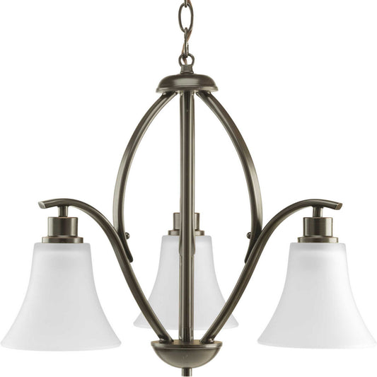 Joy Three Light Chandelier in Antique Bronze