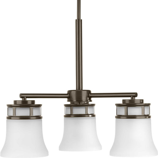 Cascadia Three Light Chandelier in Antique Bronze