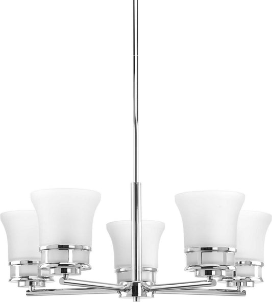 Cascadia Five Light Chandelier in Polished Chrome