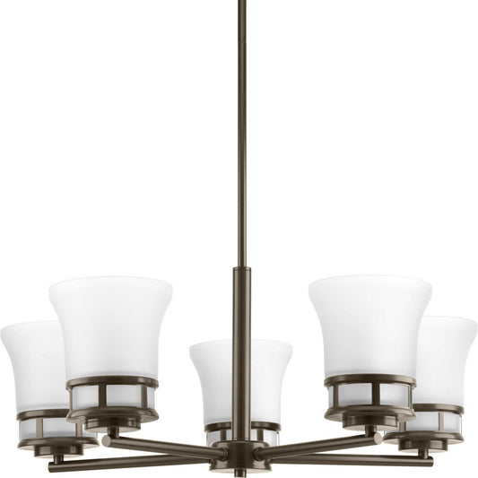 Cascadia Five Light Chandelier in Antique Bronze
