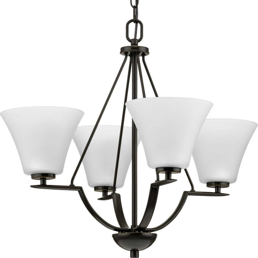 Bravo Four Light Chandelier in Antique Bronze