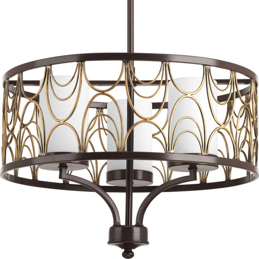 Progress Lighting - P4699-20 - Three Light Chandelier - Cirrine - Antique Bronze
